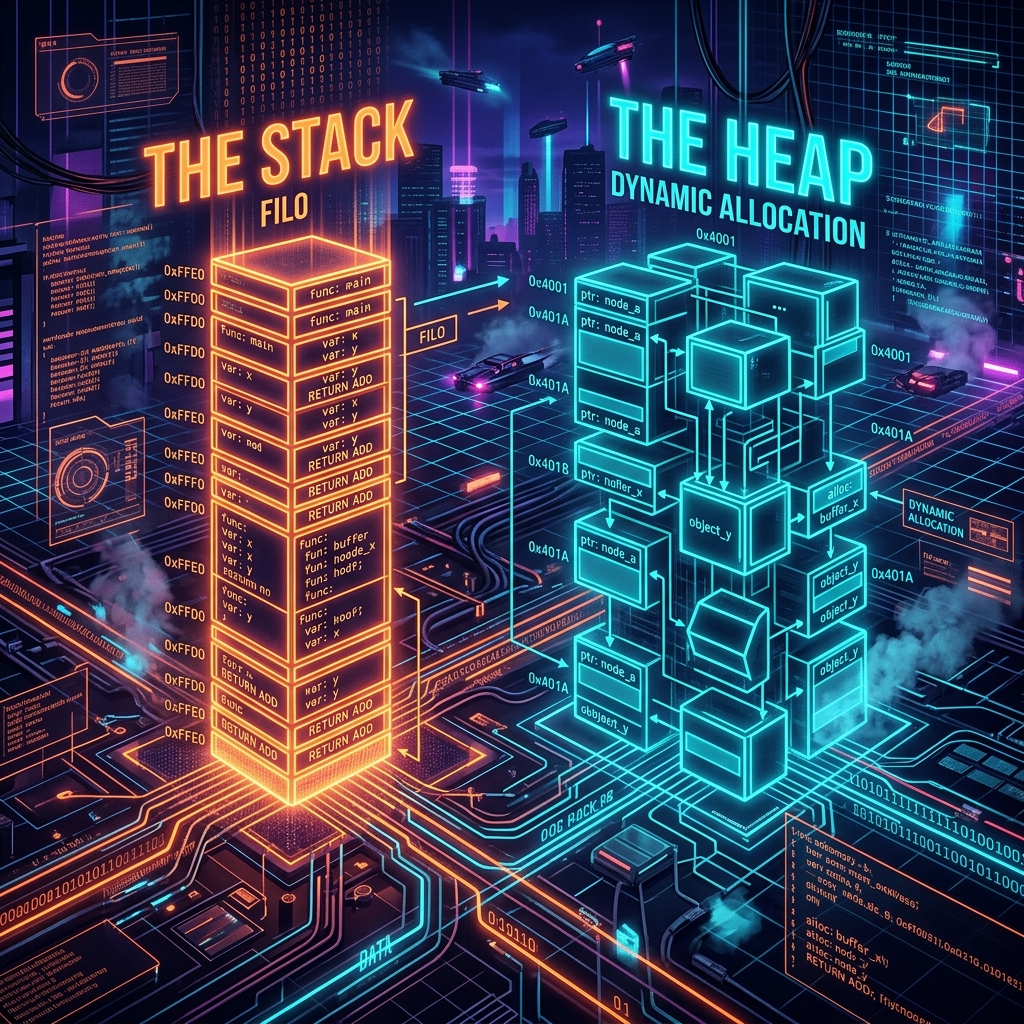 Understanding Memory Management: Stack vs. Heap, Pointers, and Garbage Collection